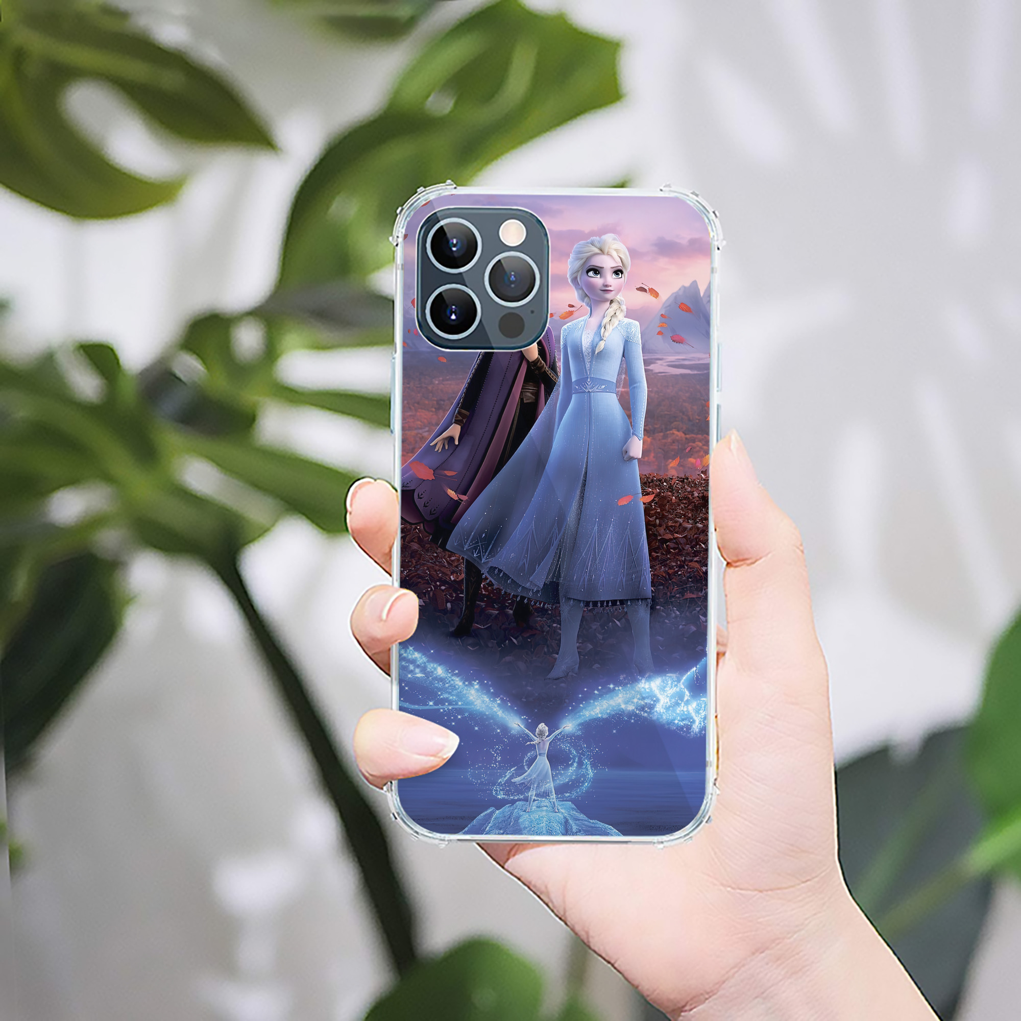 （画像用） アナと雪の女王 アンナ エルサ Frozen Anna Elsa 【iPhone 12シリーズ対応】透明スマホケース（クリアソフトケース）